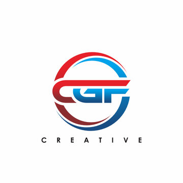 CGF Letter Initial Logo Design Template Vector Illustration