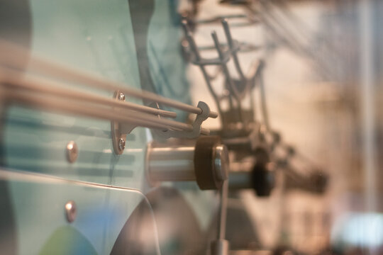 Close Up Of A Metal Frame For A Marble Run