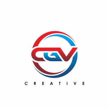 CGV Letter Initial Logo Design Template Vector Illustration