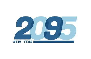 Happy New Year 2095. Happy New Year 2095 text design for Brochure design, card, banner