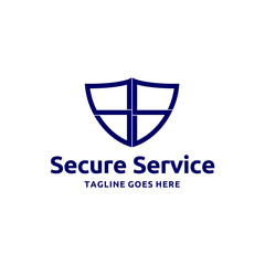 Initial Letter SS Shield Secure Safe Secret Strong Smart Service Logo Design Vector