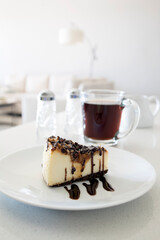 A Slice of Chocolate Carmel Cheesecake