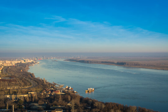 Danube River in Galati City of Romania