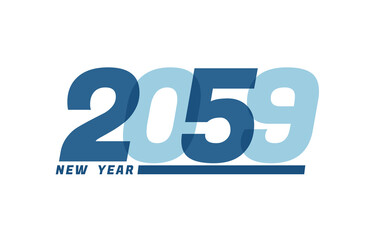 Happy New Year 2059. Happy New Year 2059 text design for Brochure design, card, banner