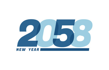 Happy New Year 2058. Happy New Year 2058 text design for Brochure design, card, banner