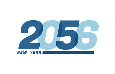 Happy New Year 2056. Happy New Year 2056 text design for Brochure design, card, banner