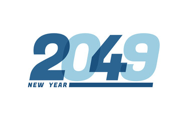 Happy New Year 2049. Happy New Year 2049 text design for Brochure design, card, banner