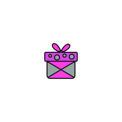 gift box concept logo design