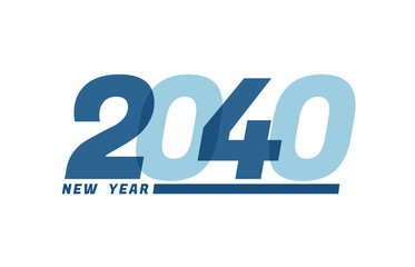 Happy New Year 2040. Happy New Year 2040 text design for Brochure design, card, banner