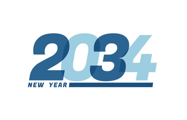 Happy New Year 2034. Happy New Year 2034 text design for Brochure design, card, banner