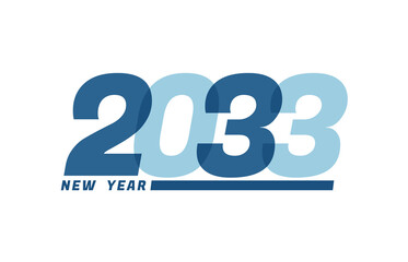 Happy New Year 2033. Happy New Year 2033 text design for Brochure design, card, banner