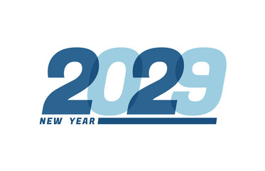 Happy New Year 2029. Happy New Year 2029 text design for Brochure design, card, banner