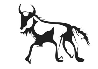 wildebeest silhouette