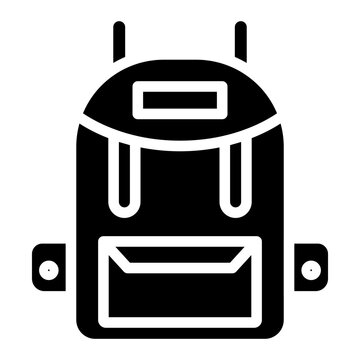 chool bag icon, vector design of backpack 