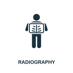 Radiography icon. Simple element from medical services collection. Filled monochrome Radiography icon for templates, infographics and banners