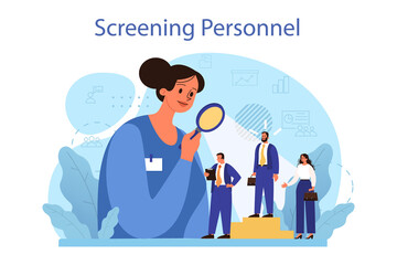 Personnel screening concept. Business recruitment and empolyee