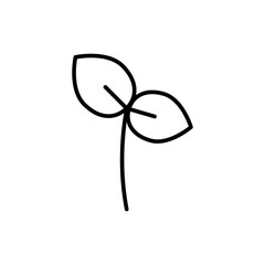 Naklejka premium Leaf Icon Design Vector Template Illustration