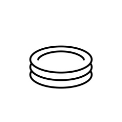 Plate Icon Design Vector Template Illustration