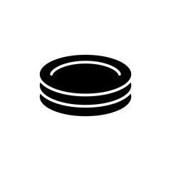 Plate Icon Design Vector Template Illustration