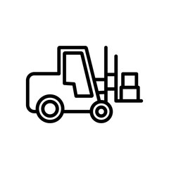 Forklift Icon Design Vector Template Illustration