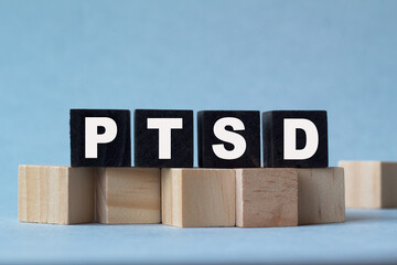 PTSD. ONLINE MEDICAL concepts. Messege of the day.