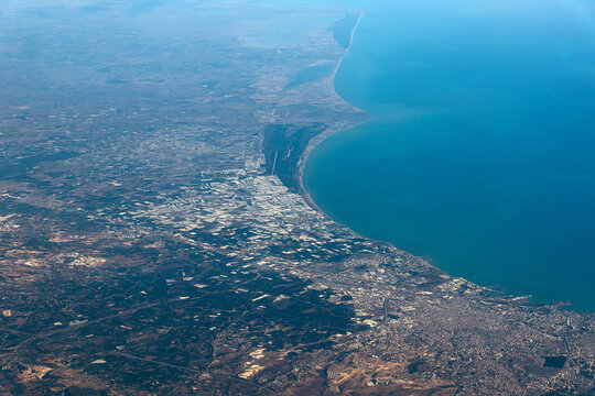 Turkish city of Mersin from a height