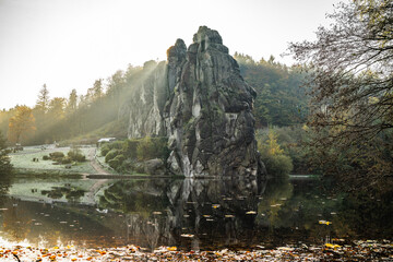 Externsteine during sunrise