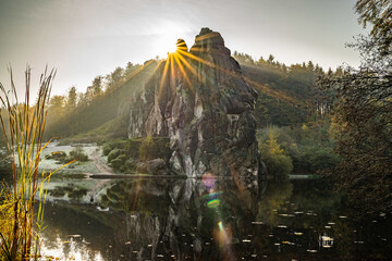 Externsteine during sunrise