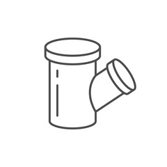 Sewerage tube line outline icon