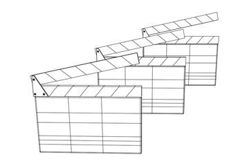 Movie clapper board. Film cinema concept