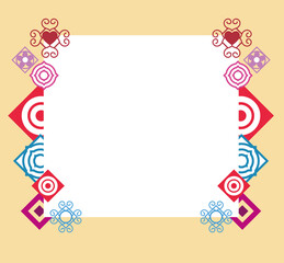 geometric and abstract elements decoration blank banner