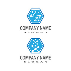 Molecule symbol logo template vector illustration design