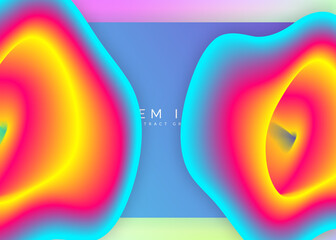 Liquid fluid with dynamic elements and shapes. Landing page.