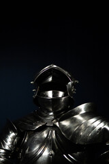 silver metal armor