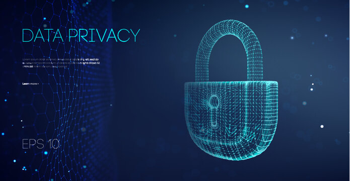 Data Privacy Government Software. Email Server hacker guard data. Security cloud data attack. Alarm locks server data. Asian it support vector illustration. Vector Illustration.