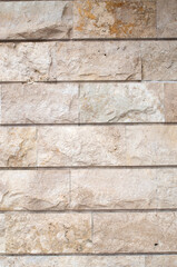 New white stone wall  closeup