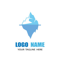 Obraz premium Ice berg Logo Template vector symbol nature