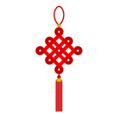 Chinese knot (symbol of good luck) vector design, The traditional symbol of the lunar Chinese New Year