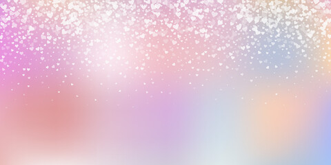 White heart love confettis. Valentine's day gradie