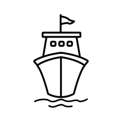 Ship Icon Design Vector Template Illustration