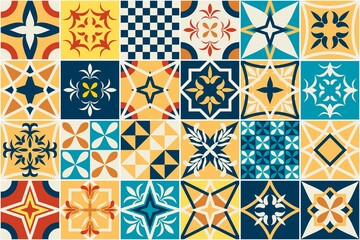 Floral tiles texture