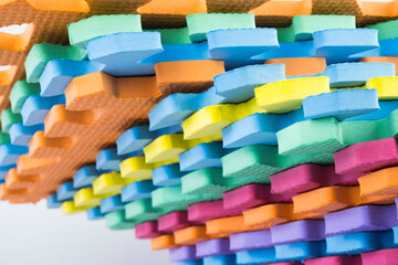 children's colorful carpet puzzle stack background