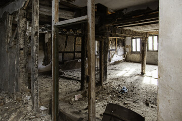 Abandoned house interior