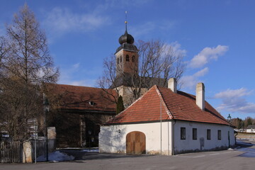 Naklejka premium Church in Muthmannsdorf in Lower Austria, Austria, Europe 