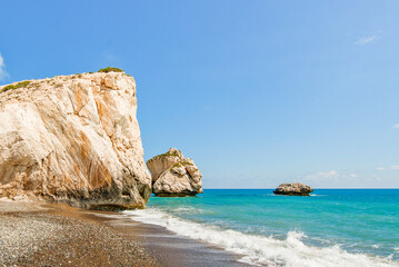 Petra tou Romiou, also known as Aphrodite's Rock, is a sea stack in Paphos, Cyprus.