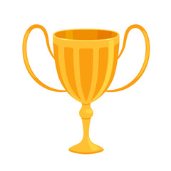 Gold shiny cup as a reward for winning sports competitions or competitions