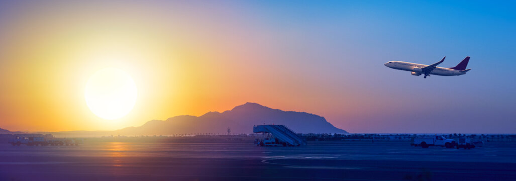 Airport Sharm el Sheikh at sunrise