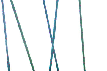 close up of ropes in a line