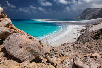 Qalansiya beach in the lagoon Detwah , Socotra island, Yemen