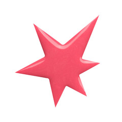 Obraz premium Blot of pink star shaped nail polish isolated on white